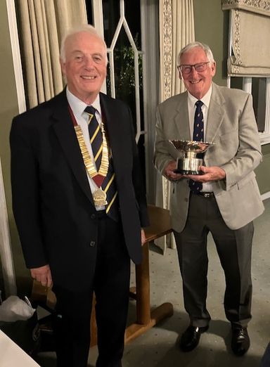 Yorkshire v Midland Section Comp. John Newsome (Yorks) receives trophy. 