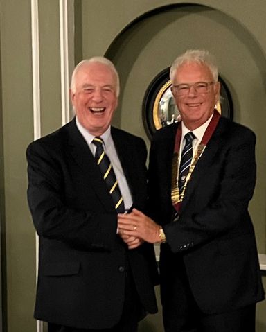 Robert Hands becomes Chairman (matter of fact) and is congratulated by the President